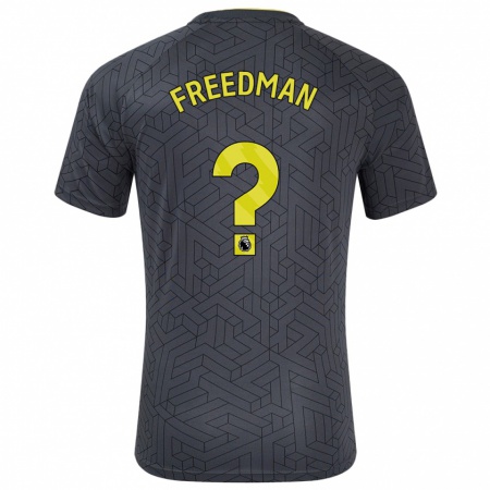 Kandiny Férfi Freddie Freedman #0 Fekete Sárga Idegenbeli Jersey 2024/25 Mez Póló Ing