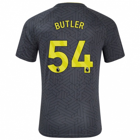 Kandiny Férfi Jack Butler #54 Fekete Sárga Idegenbeli Jersey 2024/25 Mez Póló Ing