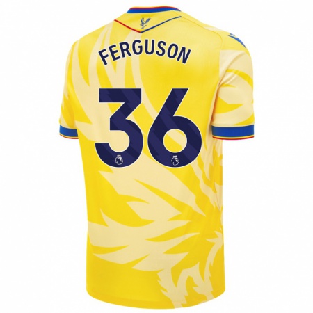 Kandiny Férfi Nathan Ferguson #36 Sárga Idegenbeli Jersey 2024/25 Mez Póló Ing