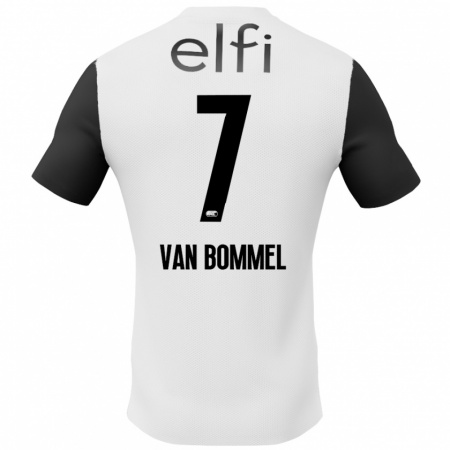 Kandiny Férfi Ruben Van Bommel #7 Fehér Fekete Idegenbeli Jersey 2024/25 Mez Póló Ing