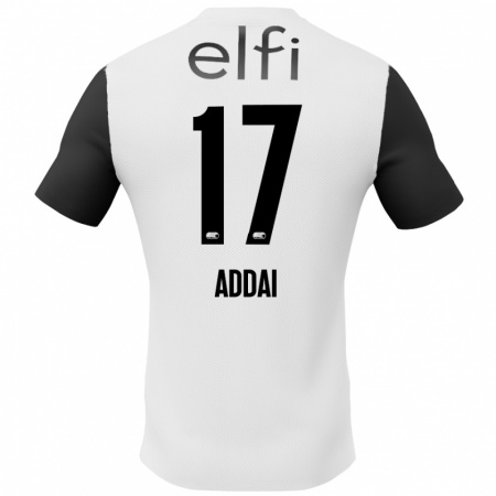 Kandiny Férfi Jayden Addai #17 Fehér Fekete Idegenbeli Jersey 2024/25 Mez Póló Ing