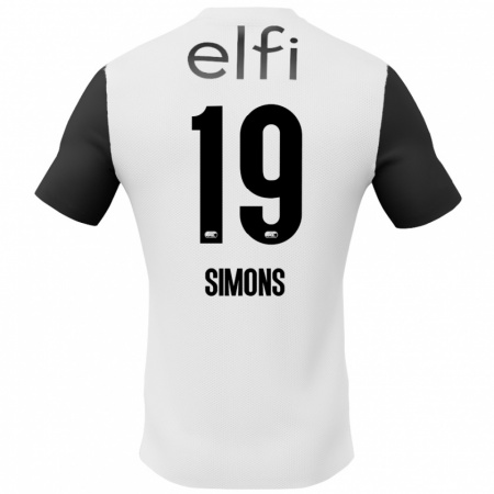 Kandiny Férfi Saviola Simons #19 Fehér Fekete Idegenbeli Jersey 2024/25 Mez Póló Ing