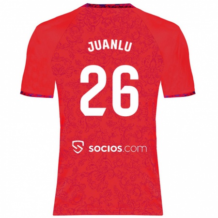 Kandiny Férfi Juanlu Sánchez #26 Piros Idegenbeli Jersey 2024/25 Mez Póló Ing