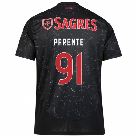 Kandiny Férfi Tiago Parente #91 Fekete Piros Idegenbeli Jersey 2024/25 Mez Póló Ing