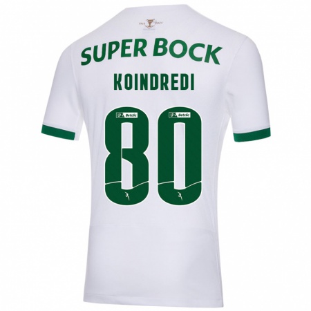 Kandiny Férfi Koba Koindredi #80 Fehér Zöld Idegenbeli Jersey 2024/25 Mez Póló Ing