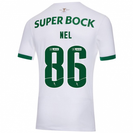 Kandiny Férfi Rafael Nel #86 Fehér Zöld Idegenbeli Jersey 2024/25 Mez Póló Ing