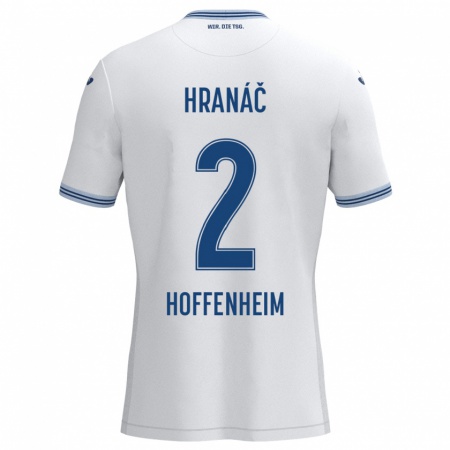 Kandiny Férfi Robin Hranac #2 Fehér Kék Idegenbeli Jersey 2024/25 Mez Póló Ing