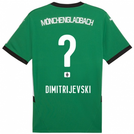 Kandiny Férfi Maximilian Dimitrijevski #0 Zöld Fehér Idegenbeli Jersey 2024/25 Mez Póló Ing