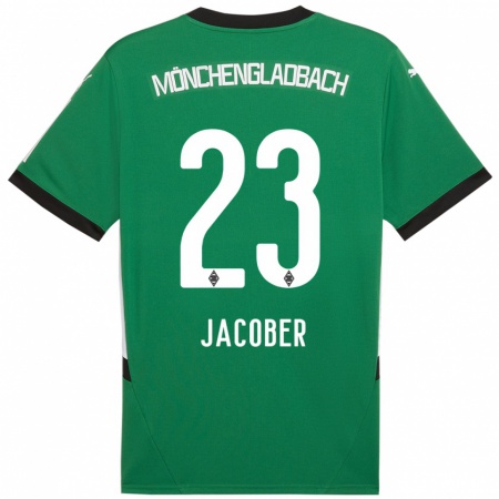 Kandiny Férfi Magdalena Jacober #23 Zöld Fehér Idegenbeli Jersey 2024/25 Mez Póló Ing