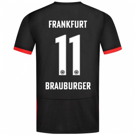 Kandiny Férfi Maximilian Brauburger #11 Fekete Idegenbeli Jersey 2024/25 Mez Póló Ing