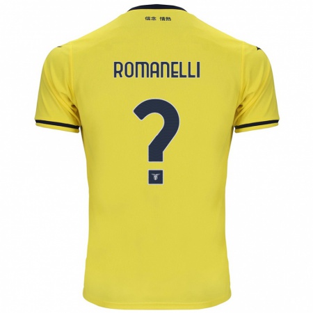 Kandiny Férfi Nicolas Romanelli #0 Sárga Idegenbeli Jersey 2024/25 Mez Póló Ing