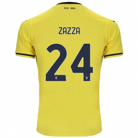 Kandiny Férfi Matteo Zazza #24 Sárga Idegenbeli Jersey 2024/25 Mez Póló Ing