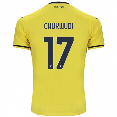 Kandiny Férfi Ogonna Chukwudi #17 Sárga Idegenbeli Jersey 2024/25 Mez Póló Ing