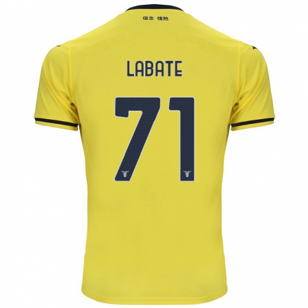 Kandiny Férfi Camilla Labate #71 Sárga Idegenbeli Jersey 2024/25 Mez Póló Ing