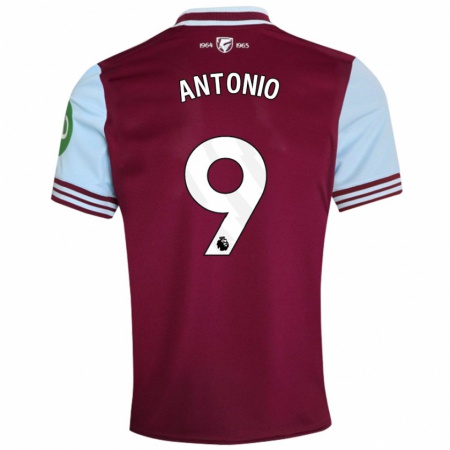 Kandiny Női Michail Antonio #9 Sötétvörös Hazai Jersey 2024/25 Mez Póló Ing