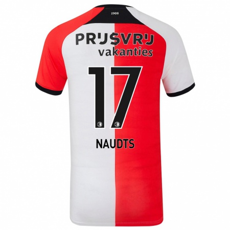 Kandiny Női Jamir Naudts #17 Piros Fehér Hazai Jersey 2024/25 Mez Póló Ing