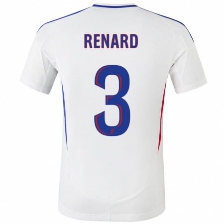 Kandiny Női Wendie Renard #3 Fehér Kék Hazai Jersey 2024/25 Mez Póló Ing