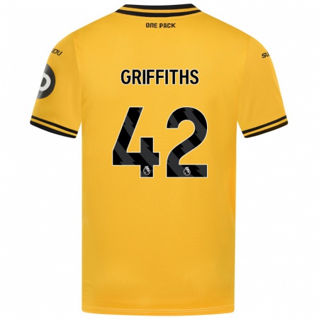 Kandiny Női Harvey Griffiths #42 Sárga Hazai Jersey 2024/25 Mez Póló Ing