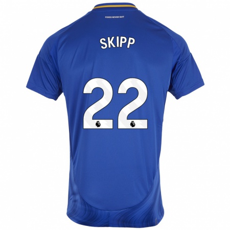 Kandiny Női Oliver Skipp #22 Kék Fehér Hazai Jersey 2024/25 Mez Póló Ing