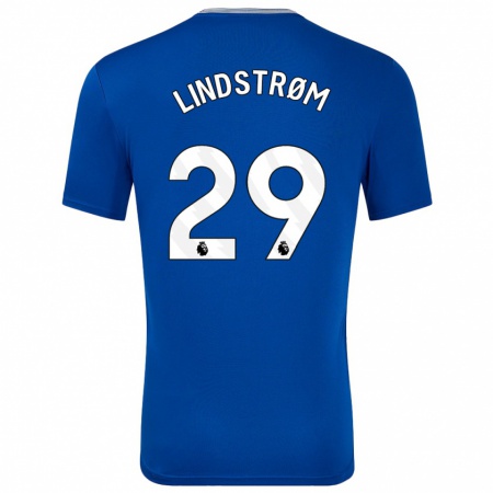 Kandiny Női Jesper Lindstrøm #29 Kék -Val Hazai Jersey 2024/25 Mez Póló Ing