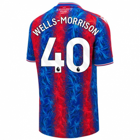 Kandiny Női Jack Wells-Morrison #40 Piros Kék Csíkok Hazai Jersey 2024/25 Mez Póló Ing