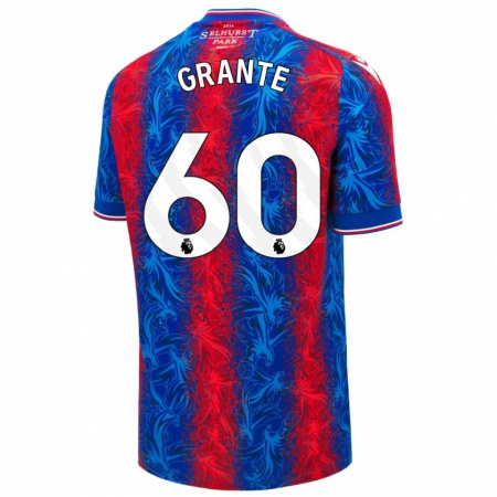 Kandiny Női Jake Grante #60 Piros Kék Csíkok Hazai Jersey 2024/25 Mez Póló Ing