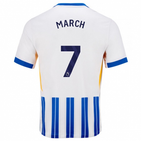 Kandiny Női Solly March #7 Fehér Kék Csíkos Hazai Jersey 2024/25 Mez Póló Ing