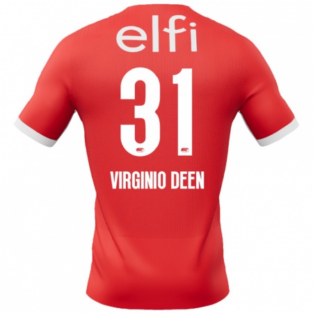 Kandiny Női Daniël Virginio Deen #31 Piros Fehér Hazai Jersey 2024/25 Mez Póló Ing