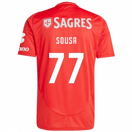 Kandiny Női Gerson Sousa #77 Piros Fehér Hazai Jersey 2024/25 Mez Póló Ing