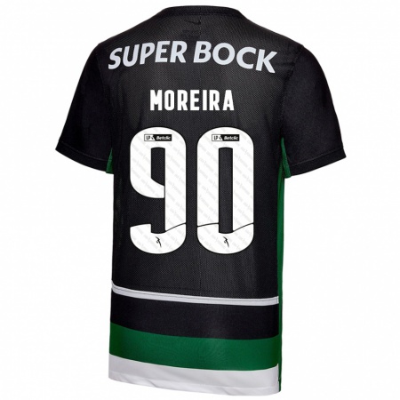 Kandiny Női Afonso Moreira #90 Fekete Fehér Zöld Hazai Jersey 2024/25 Mez Póló Ing