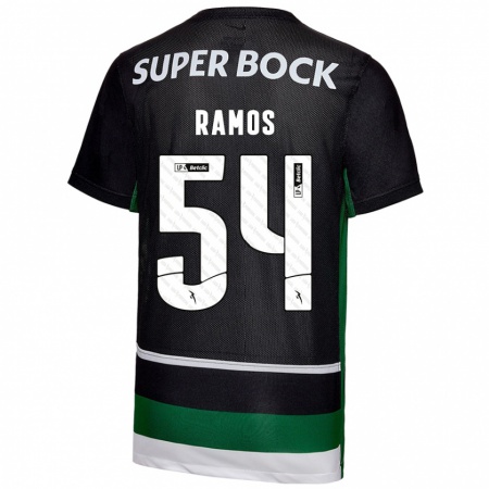 Kandiny Női Bruno Ramos #54 Fekete Fehér Zöld Hazai Jersey 2024/25 Mez Póló Ing