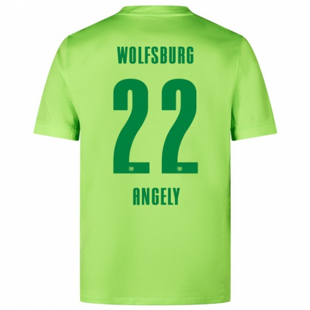 Kandiny Női Mathys Angély #22 Fluoreszkáló Zöld Hazai Jersey 2024/25 Mez Póló Ing