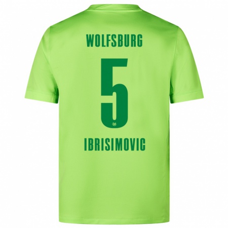 Kandiny Női Amar Ibrisimovic #5 Fluoreszkáló Zöld Hazai Jersey 2024/25 Mez Póló Ing