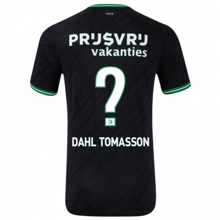 Kandiny Női Luca Dahl Tomasson #0 Fekete Zöld Idegenbeli Jersey 2024/25 Mez Póló Ing