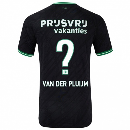 Kandiny Női Marvin Van Der Pluijm #0 Fekete Zöld Idegenbeli Jersey 2024/25 Mez Póló Ing