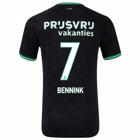 Kandiny Női Maxime Bennink #7 Fekete Zöld Idegenbeli Jersey 2024/25 Mez Póló Ing