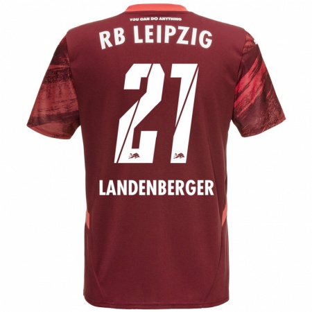 Kandiny Női Julia Landenberger #21 Burgundia Idegenbeli Jersey 2024/25 Mez Póló Ing