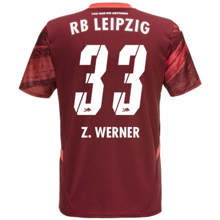 Kandiny Női Zoé Werner #33 Burgundia Idegenbeli Jersey 2024/25 Mez Póló Ing