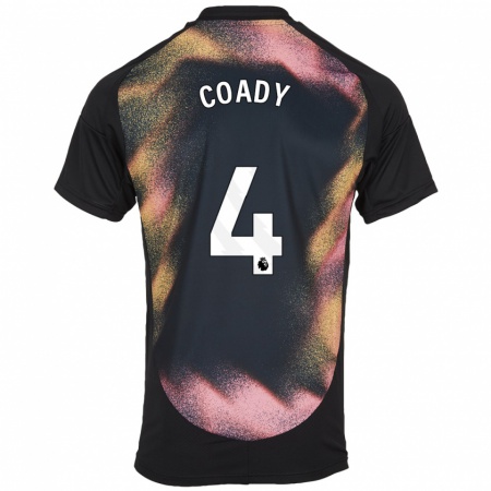 Kandiny Női Conor Coady #4 Fekete Fehér Idegenbeli Jersey 2024/25 Mez Póló Ing