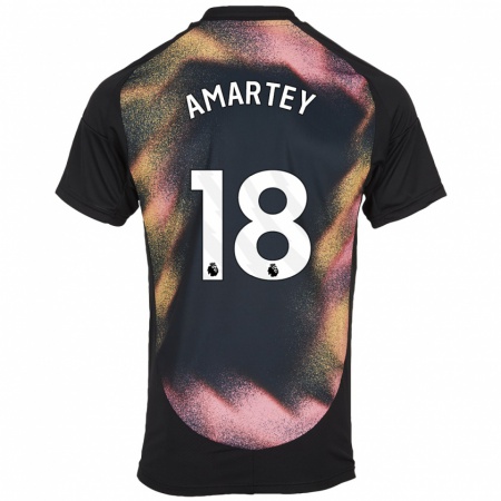 Kandiny Női Daniel Amartey #18 Fekete Fehér Idegenbeli Jersey 2024/25 Mez Póló Ing