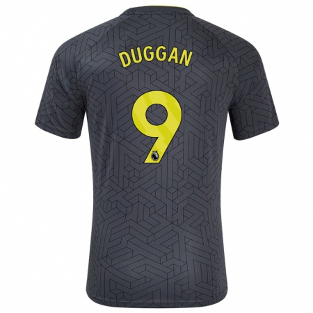 Kandiny Női Toni Duggan #9 Fekete Sárga Idegenbeli Jersey 2024/25 Mez Póló Ing