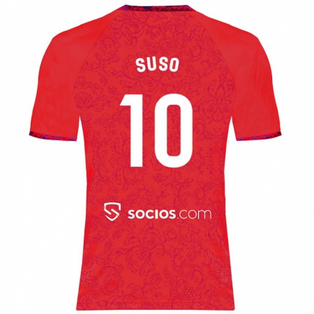 Kandiny Női Suso #10 Piros Idegenbeli Jersey 2024/25 Mez Póló Ing