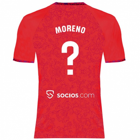 Kandiny Női Jorge Moreno #0 Piros Idegenbeli Jersey 2024/25 Mez Póló Ing