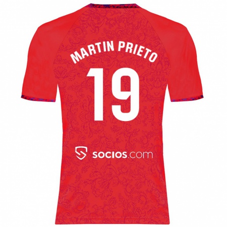 Kandiny Női Cristina Martín-Prieto Gutiérrez #19 Piros Idegenbeli Jersey 2024/25 Mez Póló Ing