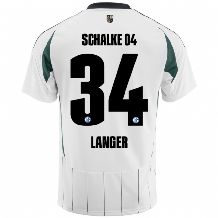 Kandiny Női Michael Langer #34 Fehér Zöld Idegenbeli Jersey 2024/25 Mez Póló Ing