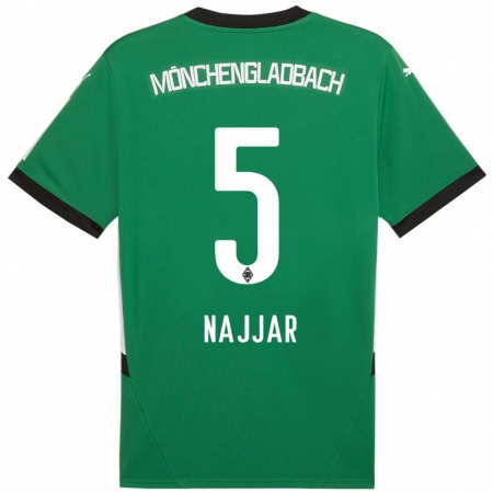 Kandiny Női Jamil Najjar #5 Zöld Fehér Idegenbeli Jersey 2024/25 Mez Póló Ing