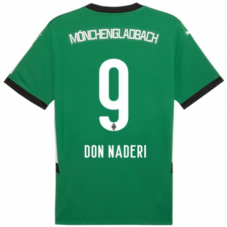 Kandiny Női Ryan Naderi #9 Zöld Fehér Idegenbeli Jersey 2024/25 Mez Póló Ing