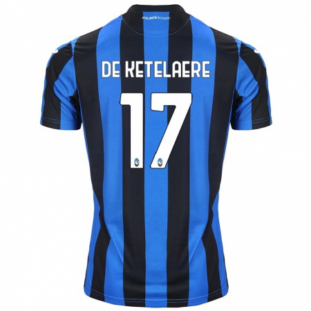 Kandiny Gyermek Charles De Ketelaere #17 Kék Fekete Hazai Jersey 2024/25 Mez Póló Ing