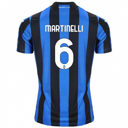 Kandiny Gyermek Gabriel Martinelli #6 Kék Fekete Hazai Jersey 2024/25 Mez Póló Ing