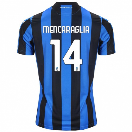 Kandiny Gyermek Filippo Mencaraglia #14 Kék Fekete Hazai Jersey 2024/25 Mez Póló Ing